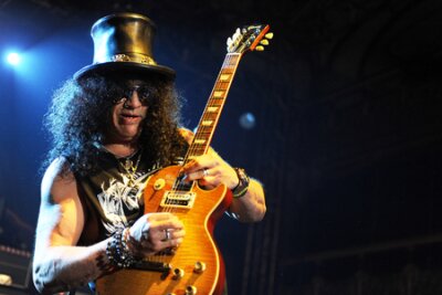 Fotobehang Gitarist Slash in concert