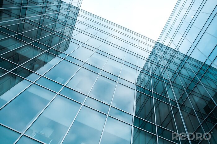 Fotobehang Glazen ruimtelijk gebouw