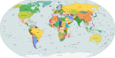 Fotobehang Globale kaart