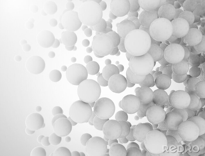 Fotobehang Golven van grijze ballen
