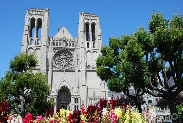 Fotobehang Grace-kathedraal in San Francisco