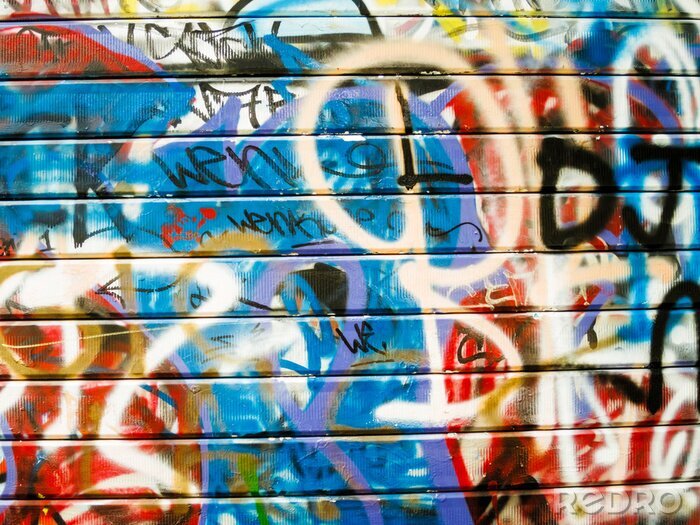 Fotobehang Graffiti op de oude muren