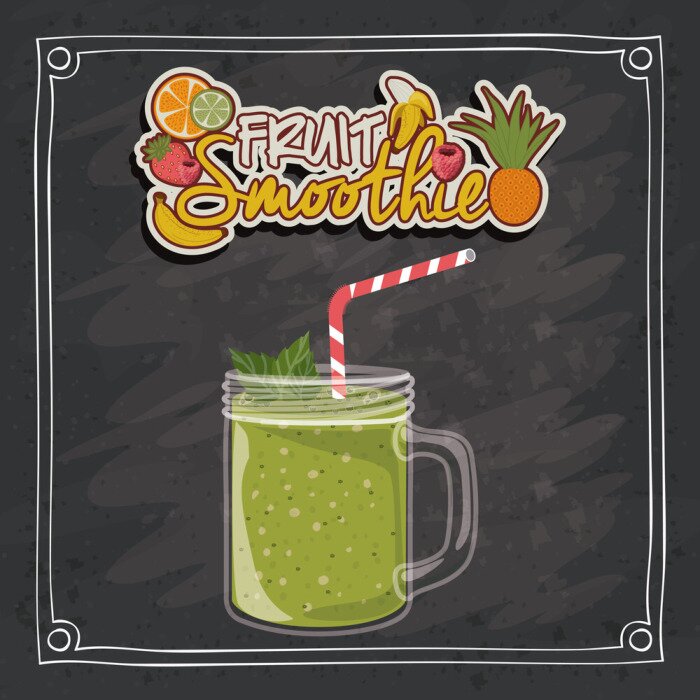 Fotobehang Grafieken van fruitdranken