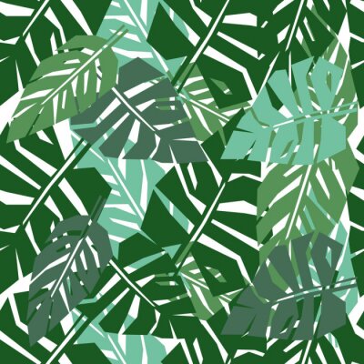 Grafische bladeren in het oerwoud