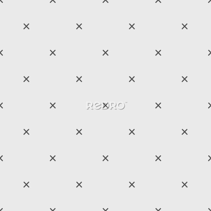 Fotobehang Grafische kruisen op grijze achtergrond