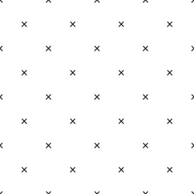 Behang Grafische kruisen op witte achtergrond