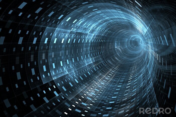 Fotobehang Grafische moderne tunnel