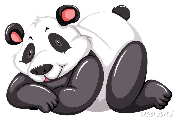 Fotobehang Grafische panda