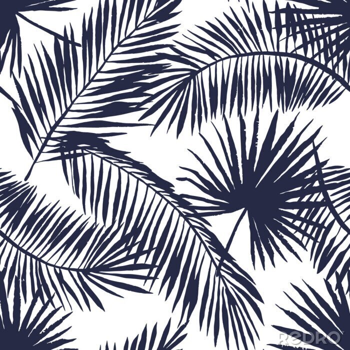 Fotobehang Granaatappel palmbladeren