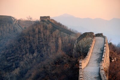 Fotobehang Great Wall sunset