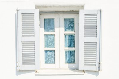 Fotobehang Griekenland venster santorini stijl