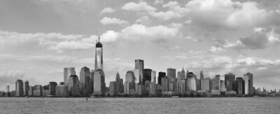 Fotobehang Grijs landschap met Manhattan