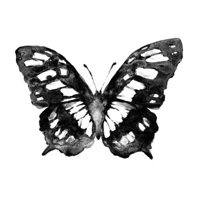 Fotobehang Grijs-witte vlinder op een lichte achtergrond
