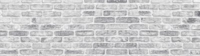Fotobehang Grijze baksteen met witte voeg