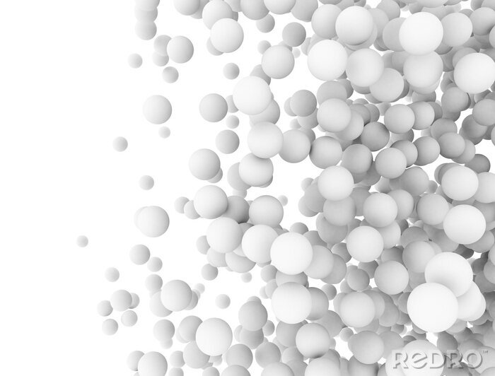 Fotobehang Grijze ballen in wit