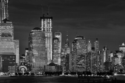 Fotobehang Grijze skyline van Manhattan