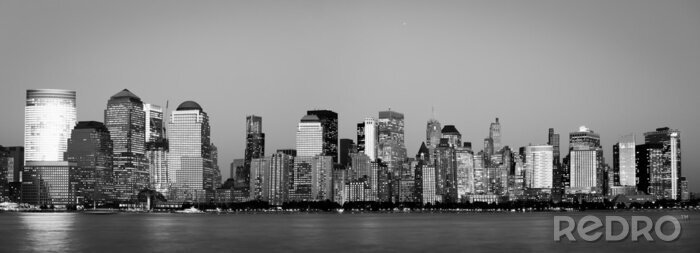 Fotobehang Grijze skyline van wolkenkrabbers