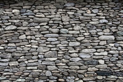 Fotobehang Grijze stenen muur