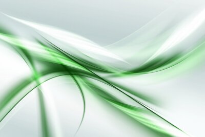 Fotobehang Groen-witte abstractie