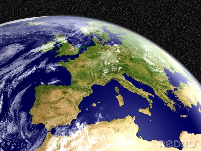 Fotobehang Groene continenten op aarde
