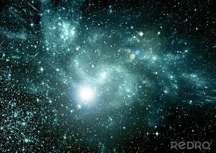 Fotobehang Groene galaxy in de ruimte