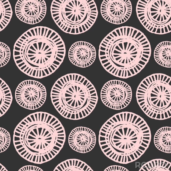 Fotobehang Groot roze stippen patroon