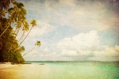 Grunge beeld van tropisch strand
