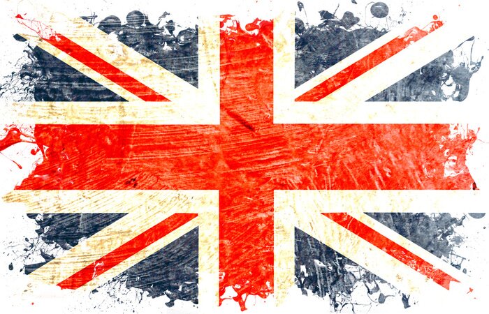 Fotobehang Grunge Britse vlag