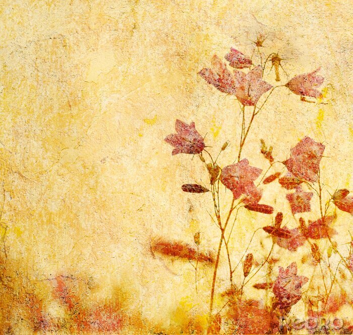 Fotobehang grunge floral achtergrond met ruimte voor tekst of afbeelding