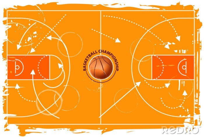 Fotobehang grunge speelveld