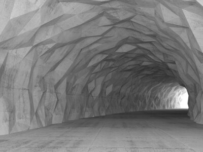 Halfronde ondergrondse tunnel