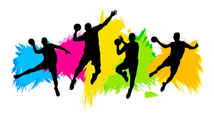 Fotobehang Handbalspelers