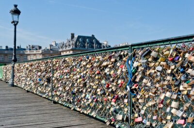 Fotobehang Hangsloten op de Parijse brug