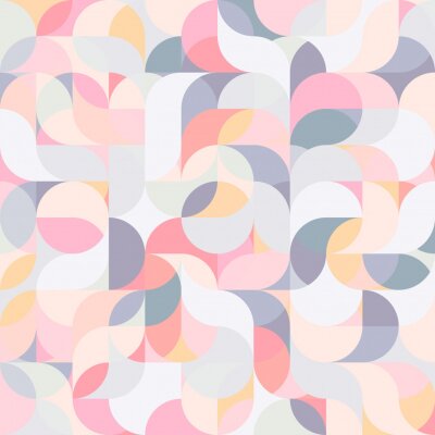 Fotobehang Harmonieuze pastelgeometrie