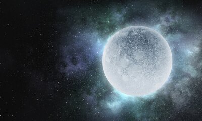 Fotobehang Heelal met witte planeten