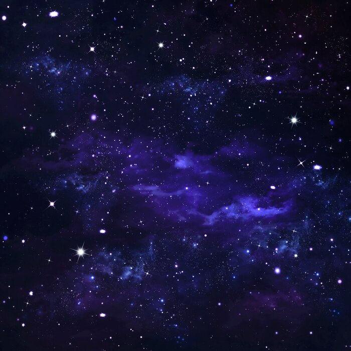 Fotobehang Heelal op een blauwe achtergrond