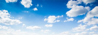 Fotobehang Helderblauwe lucht met wolken