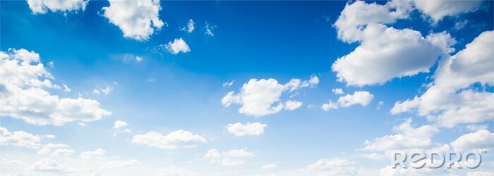 Fotobehang Helderblauwe lucht met wolken