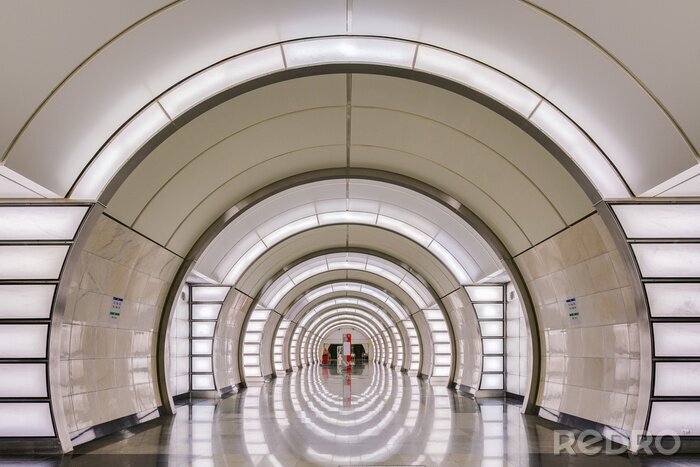Fotobehang Heldere moderne tunnel