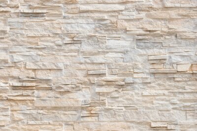 Fotobehang Heldere muur met stenen leien