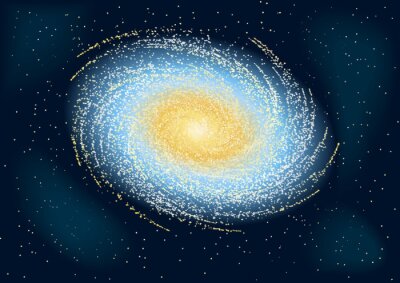 Fotobehang Heldere spiraalvormige galaxy