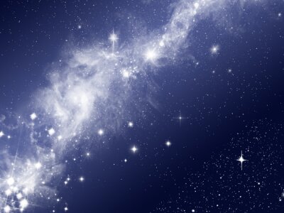 Fotobehang Heldere sterren in een galaxy