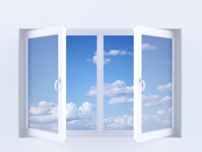 Fotobehang Hemel in het venster