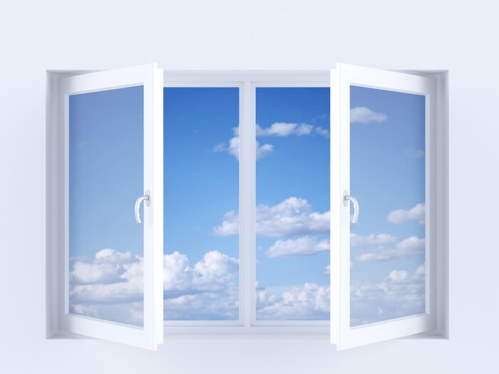 Fotobehang Hemel in het venster