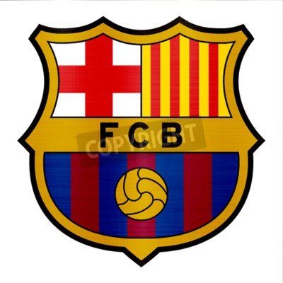 Fotobehang Het embleem van de voetbalclub Barcelona