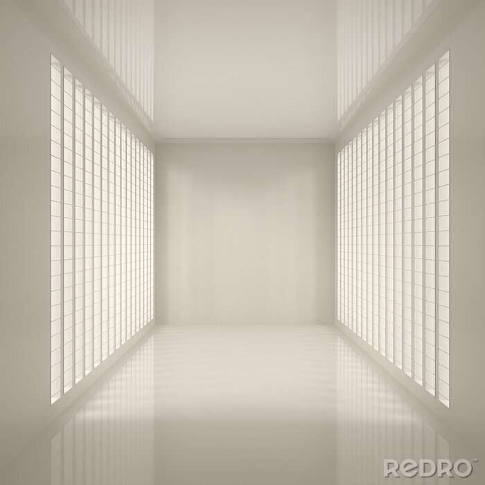 Fotobehang Het interieur van het kubus-surroundeffect