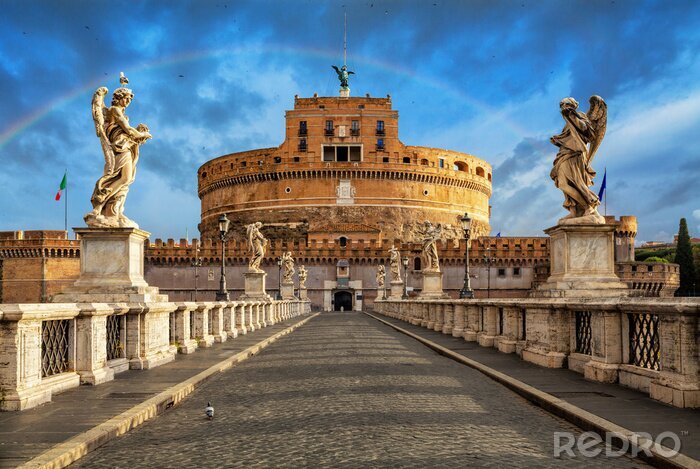 Fotobehang Het kasteel van de Heilige Engel in Rome