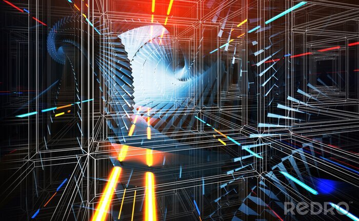 Fotobehang Het perspectief van ruimtelijke abstractie