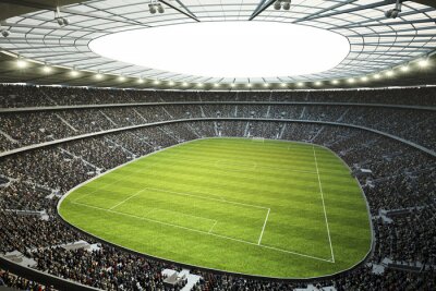 Fotobehang Het stadion vanuit het perspectief van de tribunes