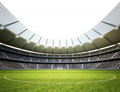 Fotobehang Het veld in het voetbalstadion